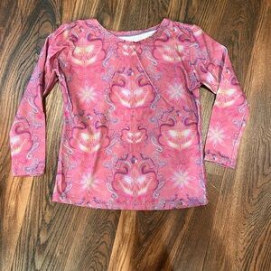 Girl 10- kids Pink purple butterfly Long Sleeve Shirt